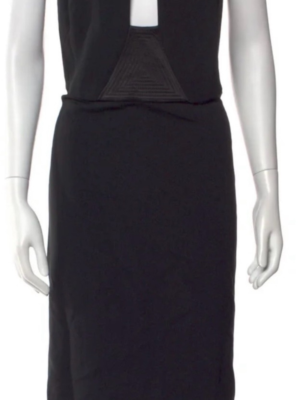 Tom Ford Square Neckline Midi Length Black Dress - Picture 10 of 15